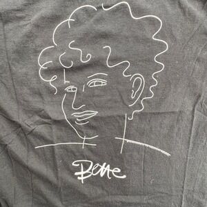 Vtg Fruit of the Loom Mens XL Black Graphic T Shirt Bette Midler USA 90s SS